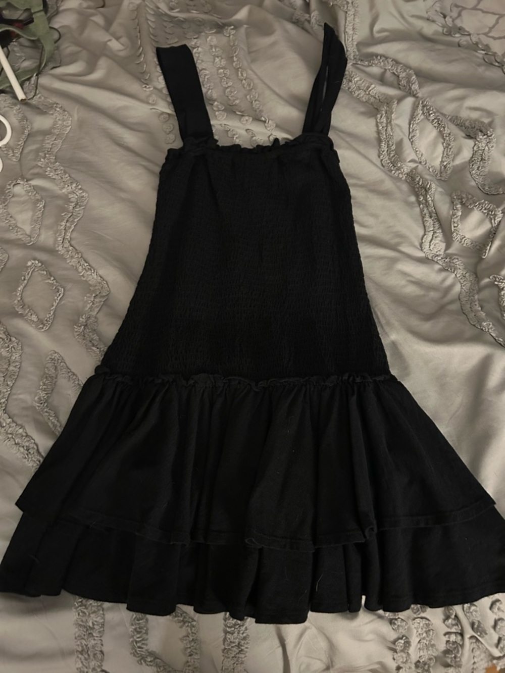 American Eagle Black Ruffled Sundress